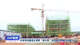 市领导到濂溪区调研“两不停”和全国文明城市创建工作