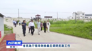 省民政厅领导到柴桑区调研民政工作