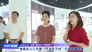 谢茹在九江开展“万企兴万村”行动专题调研