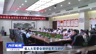 省人大常委会调研组来浔调研
