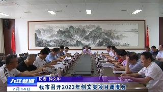 九江召开2023年创文类项目调度会，孙金淼主持