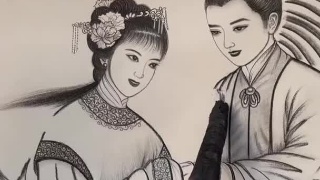 大妈用烧火棍作画，棍随心动，网友：高手在民间