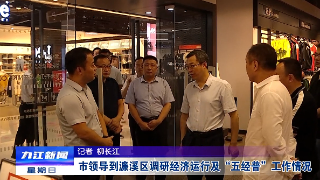 市领导到濂溪区调研经济运行及“五经普”工作情况