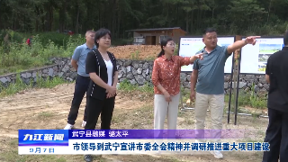 市领导到武宁宣讲市委全会精神并调研推进重大项目建设