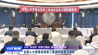 全国人大常委会预算工委调研组来浔调研，廖奇志陪同