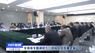 市领导专题调研九江综保区高质量发展工作
