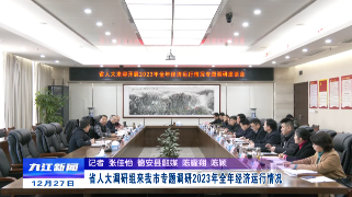 省人大调研组来九江专题调研2023年全年经济运行情况