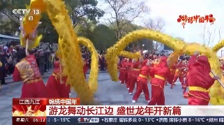 【央媒看九江】央视报道九江2024年大型龙狮灯彩踩街活动