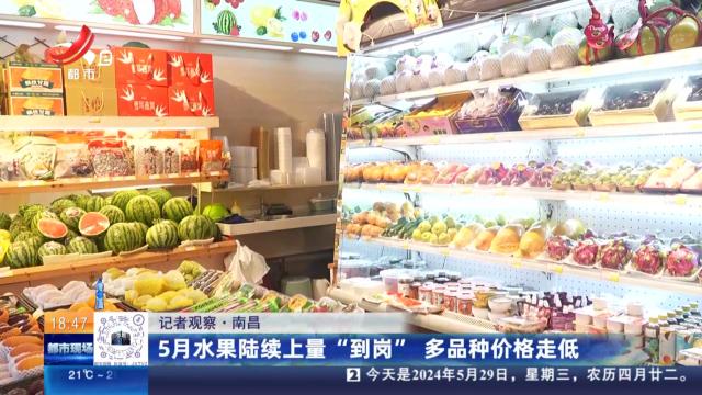 【记者观察】南昌：5月水果陆续上量“到岗” 多品种价格走低