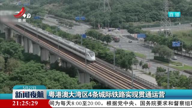 粤港澳大湾区4条城际铁路实现贯通运营