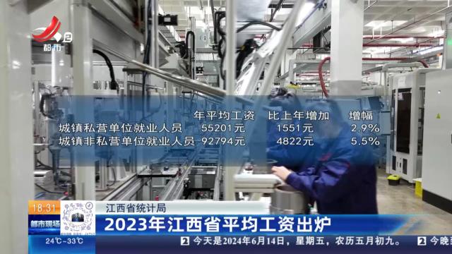 江西省统计局：2023年江西省平均工资出炉