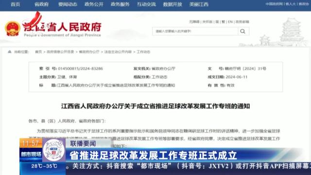 省推进足球改革发展工作专班正式成立
