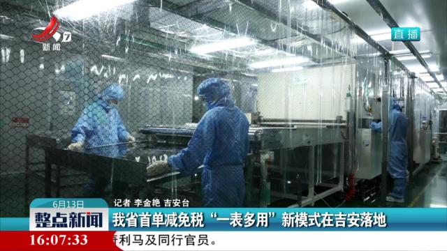 我省首单减免税“一表多用”新模式在吉安落地