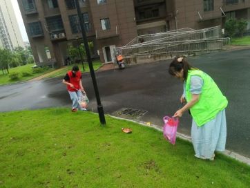 宜春市宜阳新区官园街道大塘景升片区开展垃圾分类志愿服务活动