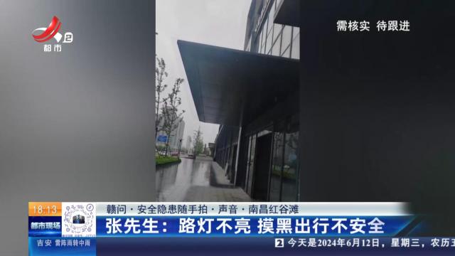 【赣问·安全隐患随手拍·声音·南昌红谷滩】张先生：路灯不亮 摸黑出行不安全