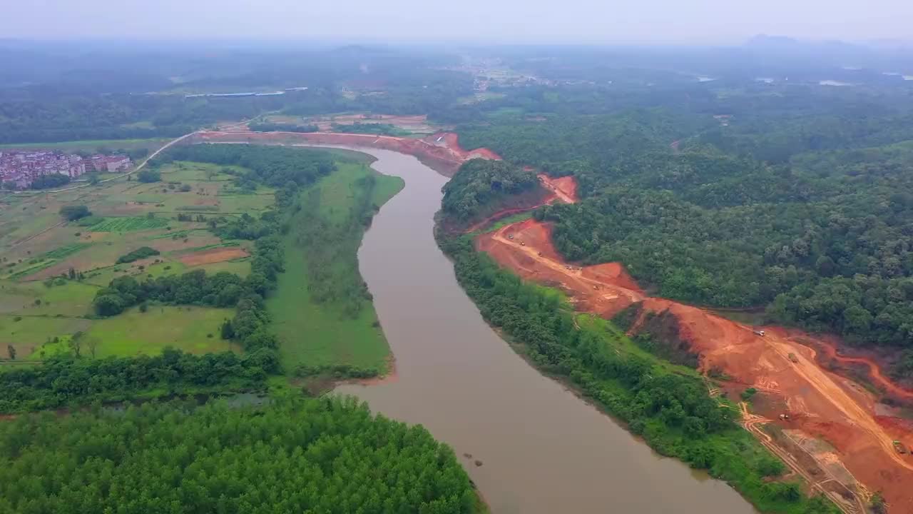 江西乐平：重点水利工程建设正酣