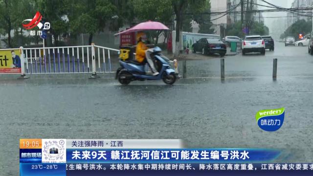 【关注强降雨】江西：未来9天 赣江抚河信江可能发生编号洪水