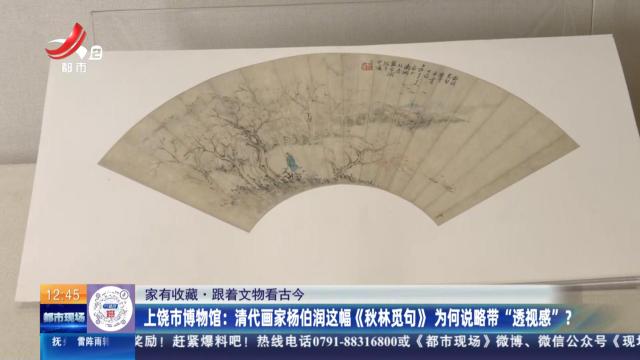 【家有收藏·跟着文物看古今】上饶市博物馆：清代画家杨伯润这幅《秋林觅句》为何说略带“透视感”？