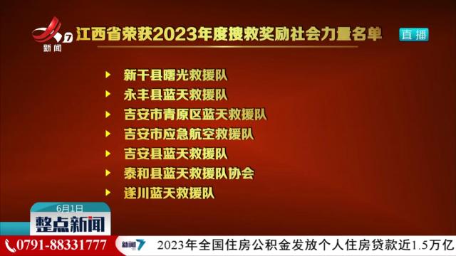 江西21支社会水上搜救力量荣获交通运输部奖励