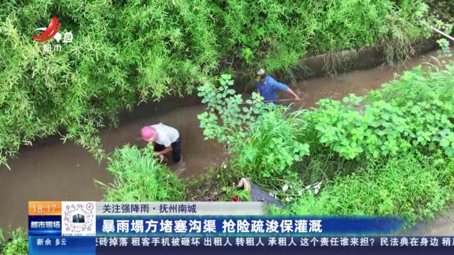 【关注强降雨】抚州南城：暴雨塌方堵塞沟渠 抢险疏浚保灌溉