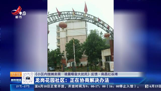 【《小区内摆摊卖菜 凌晨噪音大扰民》反馈·南昌红谷滩】龙岗花园社区：正在协商解决办法