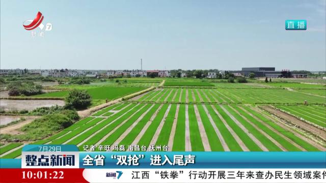 全省“双抢”进入尾声