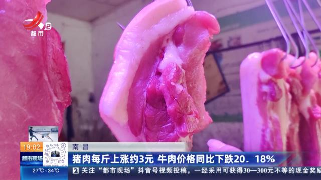 南昌：猪肉每斤上涨约3元 牛肉价格同比下跌20.18%