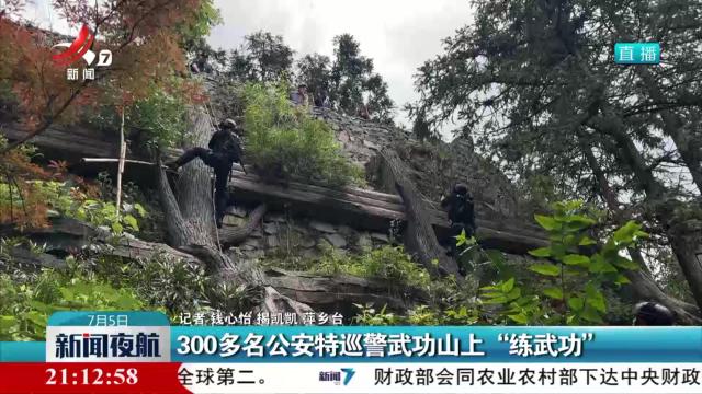 300多名公安特巡警武功山上“练武功”