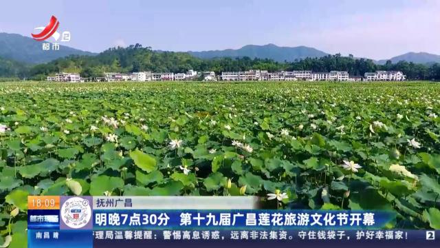 抚州广昌：明晚7点30分 第十九届广昌莲花旅游文化节开幕