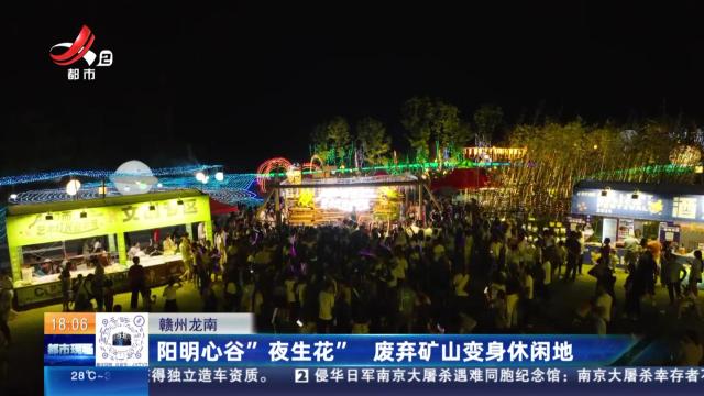 赣州龙南：阳明心谷“夜生花” 废弃矿山变身休闲地