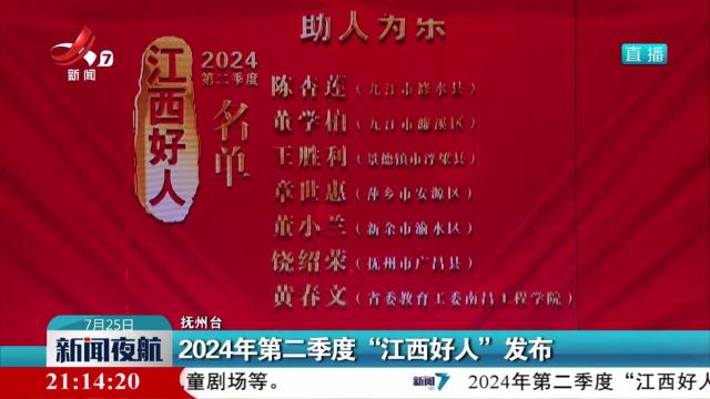 2024年第二季度“江西好人”发布