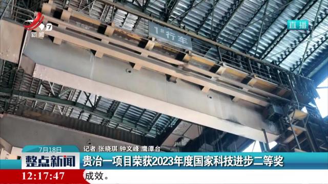 贵冶一项目荣获2023年度国家科技进步二等奖