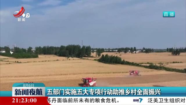 五部门实施五大专项行动助推乡村全面振兴