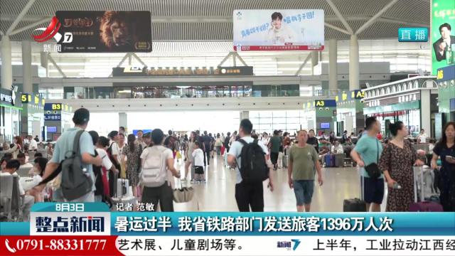 暑运过半 我省铁路部门发送旅客1396万人次