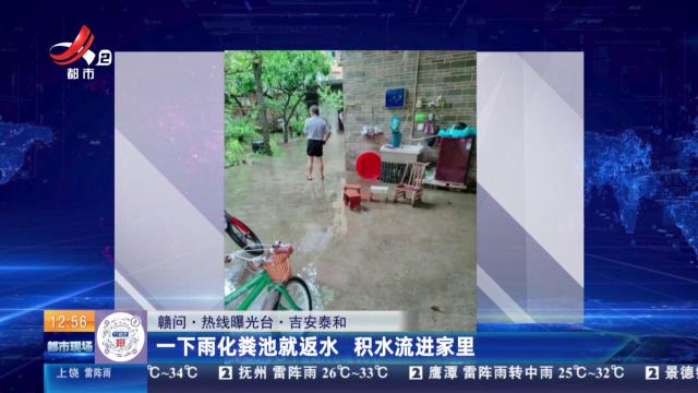 【赣问·热线曝光台】吉安泰和：一下雨化粪池就返水 积水流进家里