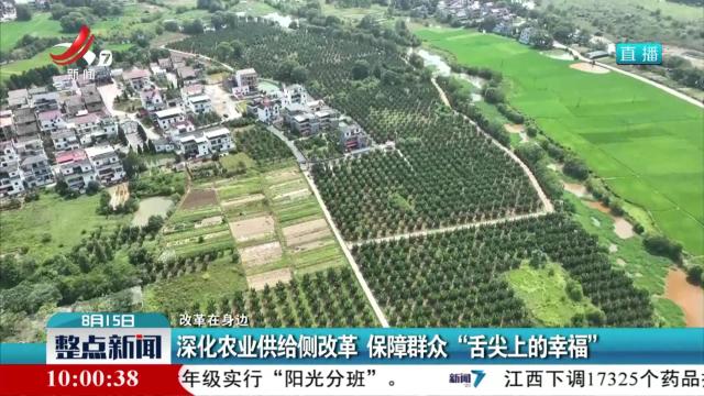 【改革在身边】深化农业供给侧改革 保障群众“舌尖上的幸福”