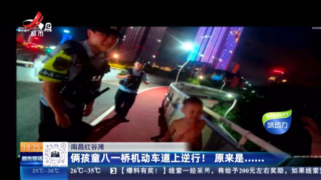 南昌红谷滩：俩孩童八一桥机动车道上逆行！原来是......
