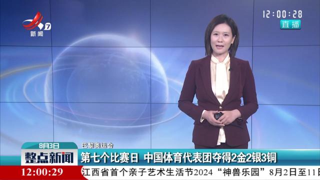 【巴黎奥运会】第七个比赛日 中国体育代表团夺得2金2银3铜