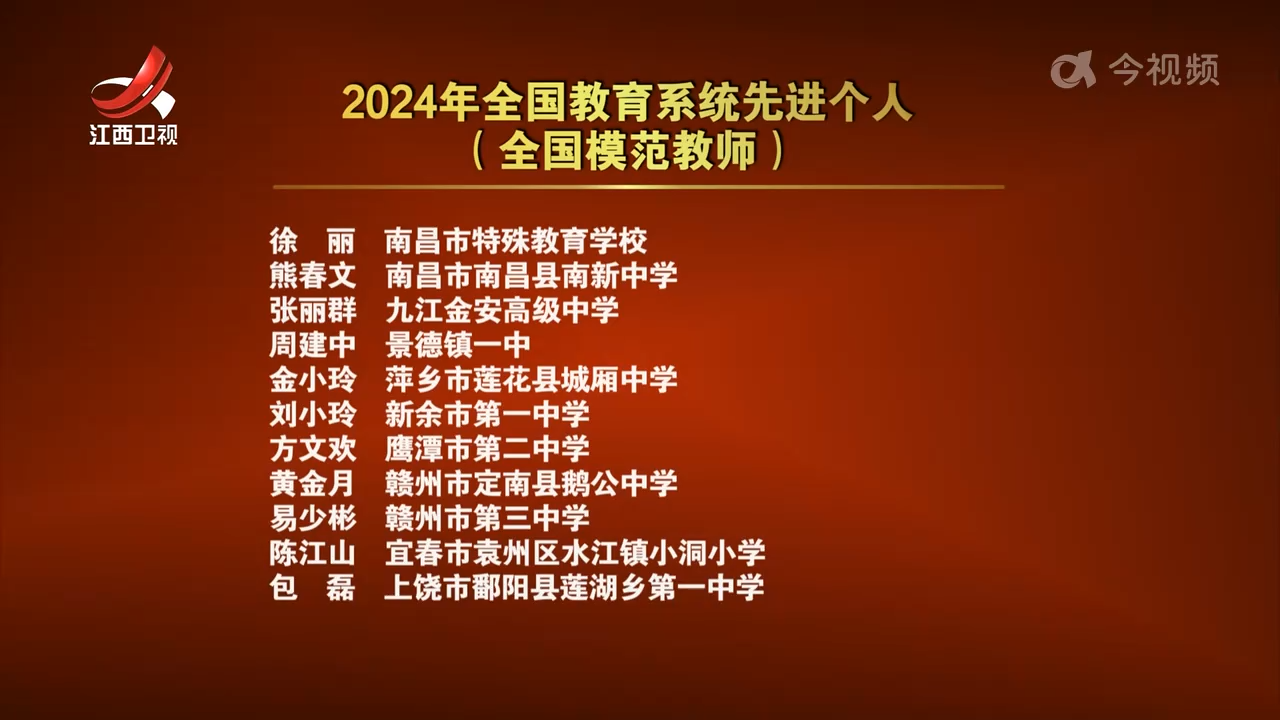 江西教育系统21个集体 56人获全国表彰