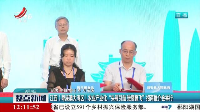 江西（粤港澳大湾区）农业产业化“头雁引航 雏鹰振飞”招商推介会举行