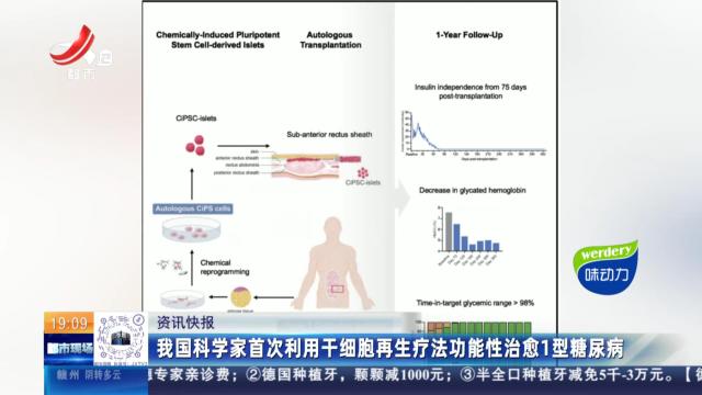我国科学家首次利用干细胞再生疗法功能性治愈1型糖尿病