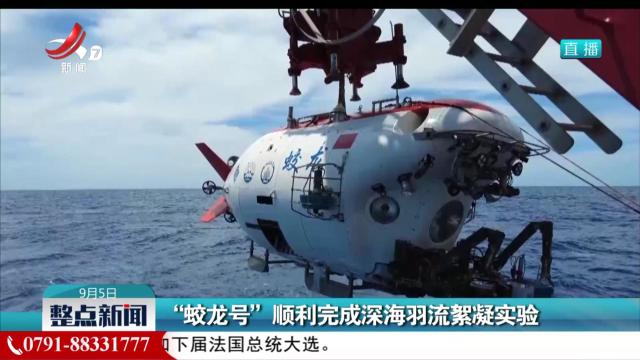 “蛟龙号”顺利完成深海羽流絮凝实验