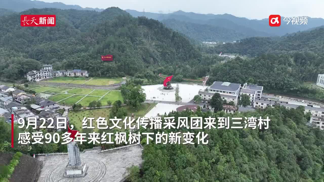 红色文化传播行动·采风：红枫树下看三湾村变化