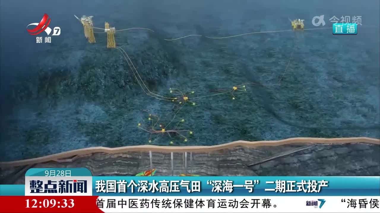 我国首个深水高压气田“深海一号”二期正式投产