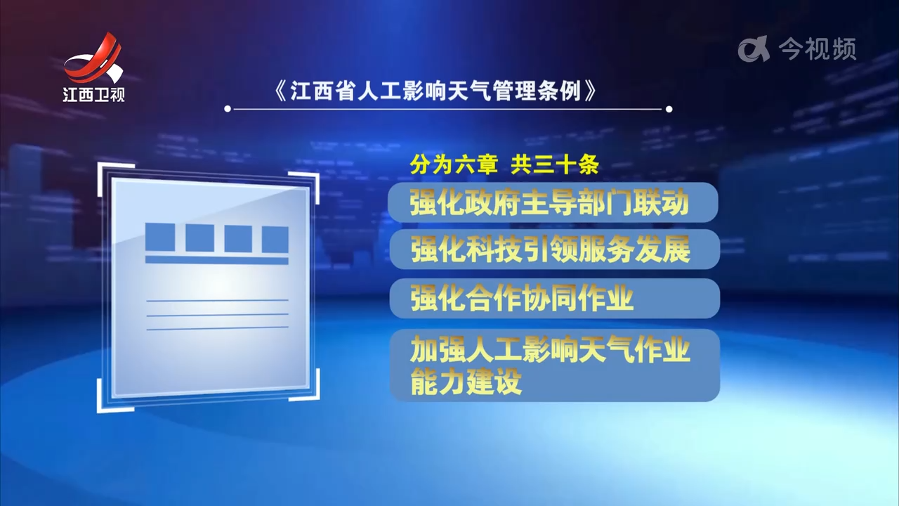 《江西省人工影响天气管理条例》10月1日起施行