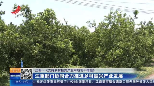 【江西·《支持乡村振兴产业用地若干措施》】注重部门协同合力推进乡村振兴产业发展