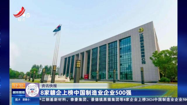 8家赣企上榜中国制造业企业500强