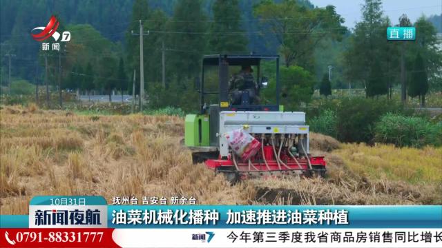 油菜机械化播种 加速推进油菜种植