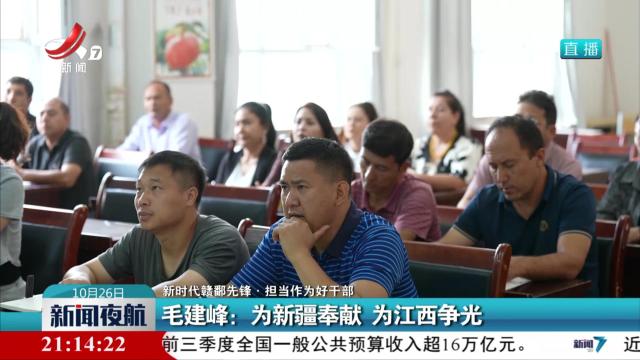 【新时代赣鄱先锋·担当作为好干部】毛建峰：为新疆奉献 为江西争光