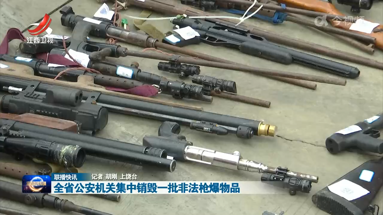 全省公安机关集中销毁一批非法枪爆物品